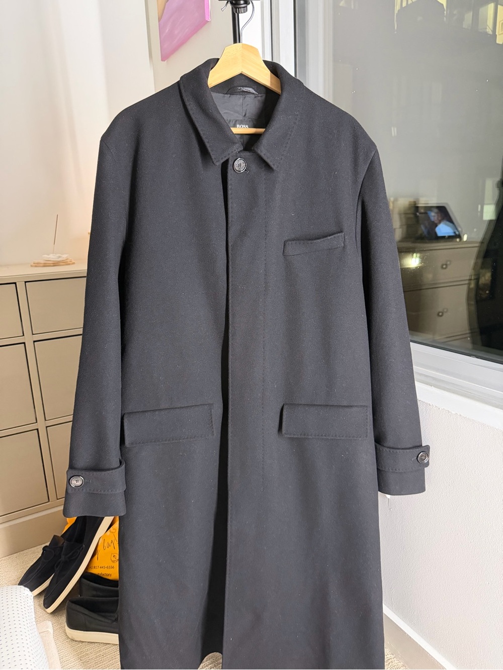 Hugo Boss Black Single-Breasted Trench Coat